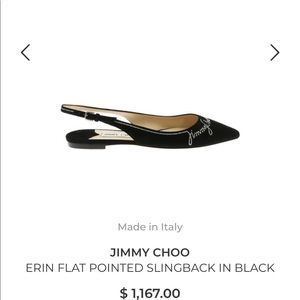 Jimmy Choo Erin crystal flat. Size 39.